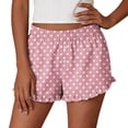 thumbnail image 2 of Only Moment Polka Dot Shorts Vacation Shorts Soft High Waist Shorts for Home,Summer with Pockets, Travel and Beach Vacation Pink,S, 2 of 4