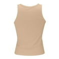thumbnail image 4 of YUEJUIR Women's Tank Tops Sleeveless Tank Top Blouse Women Racerback Slim Top Knit Ribbed Shirt Women's Blouse Tanks for Women Womens Tank Tops with Built in Bra (A,S), 4 of 5