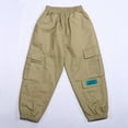 thumbnail image 5 of GBSYEWXS Trousers For Little Boys Childred Outdoor Cute Comfort Waist Cargo Khaki Pants Size 11-12 Years, 5 of 8