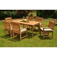 thumbnail image 5 of Grade-A Teak Dining Set: 6 Seater 7 Pc: 71" Rectangle Table And 6 Devon Arm Chairs Outdoor Patio WholesaleTeak #51DV1607, 5 of 6