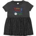 thumbnail image 3 of Inktastic Future Rugby Player Girls Baby Dress, 3 of 5