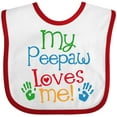 thumbnail image 3 of Inktastic My Peepaw Loves Me Boys or Girls Baby Bib, 3 of 4
