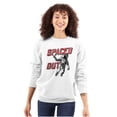 thumbnail image 3 of Funny Spaced Out Astronaut Joke Unisex Plus Fleece Graphic Sweatshirt Brisco Brands 5X, 3 of 5