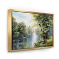 thumbnail image 3 of Designart 'Lake In The Forest Summer Day - Landscape' Lake House Framed Canvas Wall Art Print, 3 of 5