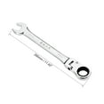 thumbnail image 2 of Unique Bargains 23mm Flex-Head 72 Teeth Box Ended Ratcheting Combination Wrench, CR-V Steel, 2 of 5
