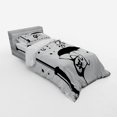 thumbnail image 2 of Ambesonne Cat Bedding Set 3 Pcs, Funny Kitty with Umbrella, Twin XL, White and Black, 2 of 2
