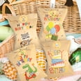 thumbnail image 2 of 24Sets Thank You Kraft Paper Bags Cute Rainbow Dino Happy Birthday Gift Pouch Retro Flower Party Favor Bag Candy Cookie Supplies, 2 of 9