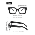 thumbnail image 2 of Boyscolos Fashion Square Glasses Set Full Rim PC Frame & Lens, Daily Wear Eyewear for Work and Casual Outfits Ideal for Students Champagne One Size, 2 of 5