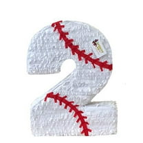 APINATA4U Number Two Pinata Baseball Theme Baseball Party Favor