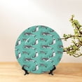 thumbnail image 6 of Balery Great White Shark Print Bone China Decorative Plate Ceramic Dinner Plates Art Crafts with Display Stand-8in, 6 of 6