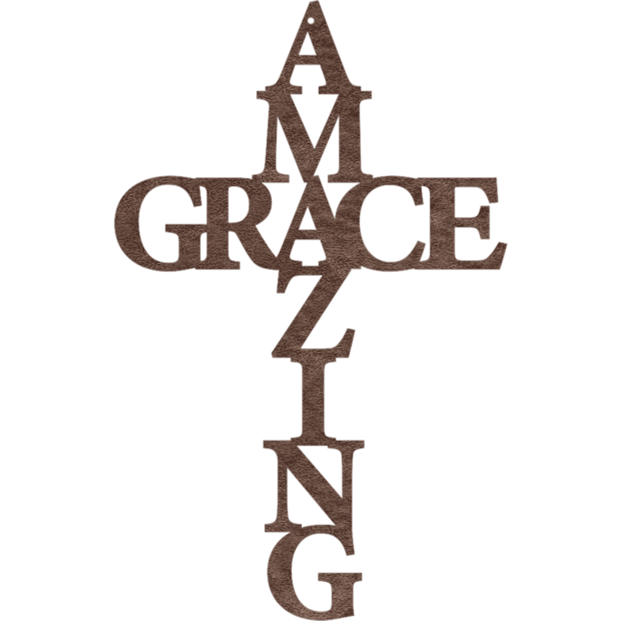 Amazing Grace Cross Metal Wall Art