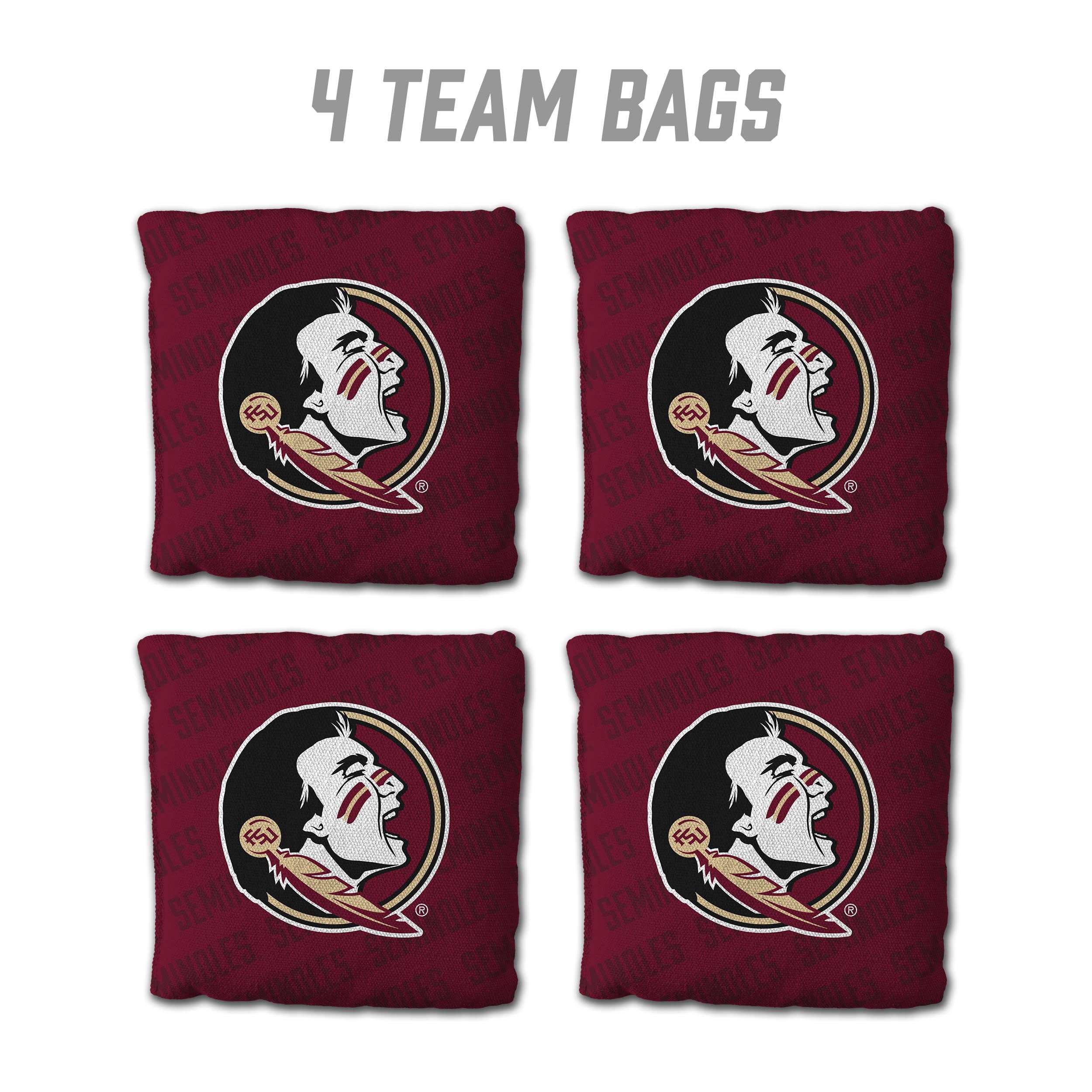NCAA Florida State Seminoles Cornhole Bags - 4PK - Maroon