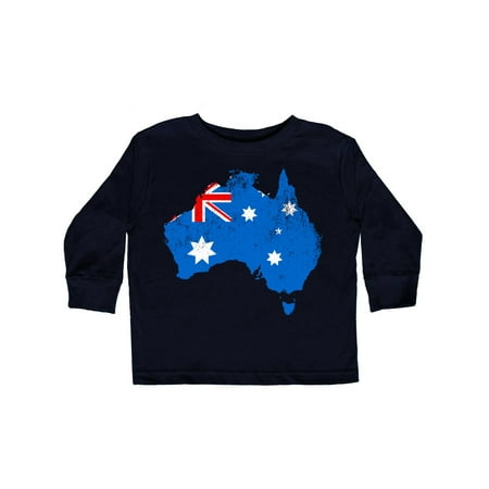 

Inktastic Aussie Map Flag Gift Toddler Boy or Toddler Girl Long Sleeve T-Shirt