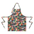 thumbnail image 2 of Pioneer Flower Floral Print Pattern Apron-Garden Aprons for Women with Pockets-Cotton Linen Waterproof Kitchen Cooking Gardening Aprons Adjustable for Kitchen,Cooking,BBQ and Salon 33x27 Inch, 2 of 7