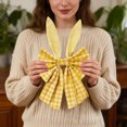 thumbnail image 4 of Plaid Easter Bows for Wreaths - Rustic Velvet Decorative Bunny Bow with Ears, Holiday Fabric Topper for Front Door, Wall, Window, DIY Spring & Party Decor, 4 of 5