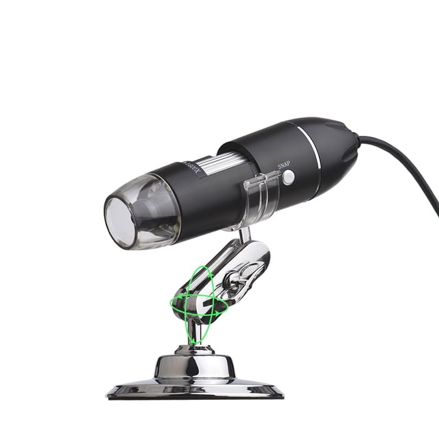 Graflsoa Portable USB Digital Microscope with 8 LED Lights, 1600X Magnification, Adjustable Stand, Ideal for Students, Engineers, and Hobbyists for Detailed Inspection of Insects, Plants, Circuits,