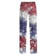 thumbnail image 7 of FrzhBrz 4th of July Pajama Pants Women Soft Wide Leg Loose Pj Bottoms Stretch Pj Pants Drawstring 250th Anniversary Sleepwear Bottoms Lounge, 7 of 7
