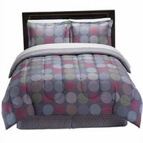 The Big One Bryn Kaleidoscope Dots Full 8 Piece Bed in Bag Set Comforter Sheets