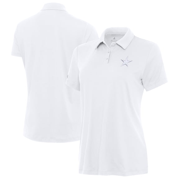 Women's Antigua  White Dallas Cowboys Reprocess Polo