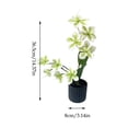thumbnail image 3 of Artificial Potted Plants Faux Floral Arrangement In White Pot Decorative Fake Desk Plants For Home Office Centerpiece Model Green, 3 of 7