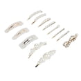 thumbnail image 4 of 13 piezas de pinzas para el cabello con perlas, pasadores decorativos de perlas falsas, horquillas grandes para el cabello, accesorios elegantes para e, 4 of 15
