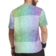 thumbnail image 2 of Rocae Beautiful Glitter for Men's Mesh Quick-Dry Short Sleeve Workout T-Shirt,Mens Crew Neck Tee Lightweight Soft Classic T Shirts Small, 2 of 9