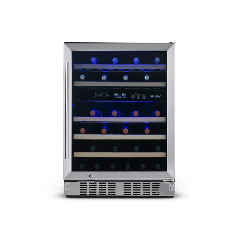 Newair 46 Bottle Wine Refrigerator Cooler Built in Dual Zone