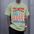 thumbnail image 5 of adaychics American Flag Shirts for Men 250 Years Short Sleeve Crewneck Cotton Tee Shirts Fashion Clothes for Leisure Travel, 5 of 7