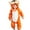 Orange Fox, variant on WIBACKER Infant Toddler Dinosaur Animal Fancy Dress Costume Baby Winter Flannel Hooded Romper Christmas Halloween Cosplay Jumpsuit