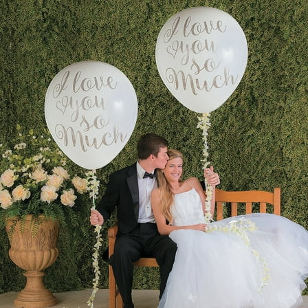 Fun Express Jumbo Love You So Much 36" Latex Balloons - Bulk 12 Pc