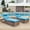 Blue, variant on Wiilayok Outdoor Chaise Lounge Set of 2,Rattan Wicker Chaise Lounge with Adjustable Backrest, Outdoor Reclining Chairs for Garden Pool Backyard Deck,White