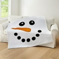thumbnail image 5 of CafePress - Snowman Face Throw Blanket - Soft Fleece Throw Blanket, 50"x60" Stadium Blanket, 5 of 5