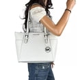 thumbnail image 5 of Bolso Michael Kors Large Charlotte de piel saffiano blanca, 5 of 5