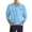 Blue, variant on Krdevn Men's Casual Solid Color Button Long Sleeve Top Shirt,M