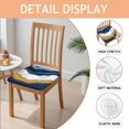 thumbnail image 2 of Blue Gold Marble Seat Covers for Dining Room Chairs Set Of 4,Stretch Printed Washable Chair Seat Cover with Elastic Ties and Button,Removable Waterproof Couch Cushion Covers, 2 of 6