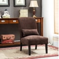 thumbnail image 2 of Roundhill Furniture Pisano Slipper Chair, Brown, 2 of 8