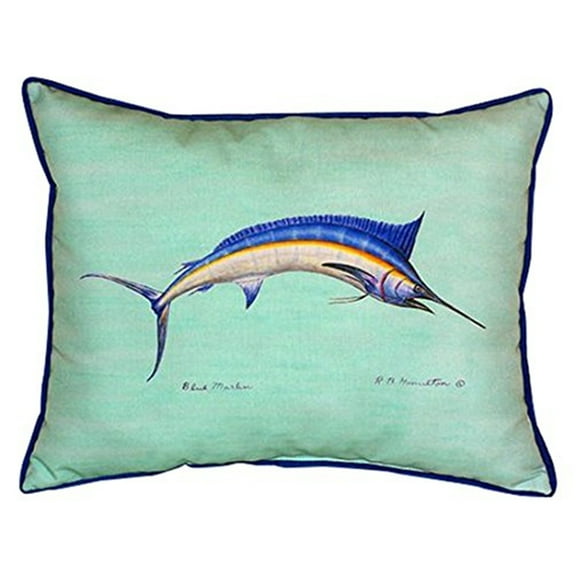 Betsy Drake ZP015C 20 x 24 in. Blue Marlin Teal Extra Large Zippered Pillow