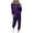 Purple, variant on FAVIPT Lounge Sets for Women Solid Sweatsuits Sets Two Piece Fall Travel Outfit Long Sleeve Pant Workout Athletic Tracksuits Army Green L