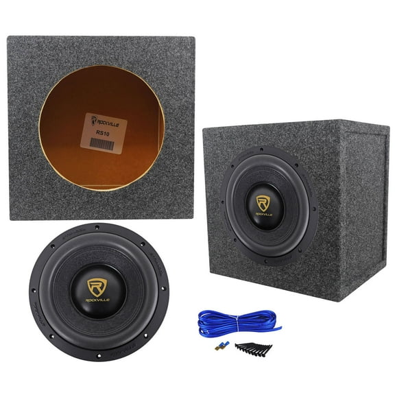 Rockville W10K9D4 10" 3200 Watt Car Audio Subwoofer   Sealed Sub Box Enclosure