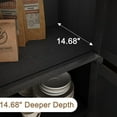 thumbnail image 4 of Soonbuy 71.4in Tall Arched Pantry Cabinet with Doors,Wood Bookcase with 2 Drawers,,Farmhouse Kitchen Cupboard Modern Display Storage Cabinet for Kitchen, Dining Room, Bathroom, 4 of 7