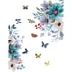 thumbnail image 1 of Calcomanía de pared Flores coloridas Mariposas JAMW Sencillez, 1 of 5