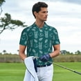 thumbnail image 6 of Balery Tropical Pineapple Printed Men’s Short Sleeve Polo Shirt, Midweight Men's Shirt,Golf Polo shirts -3X-Large, 6 of 9