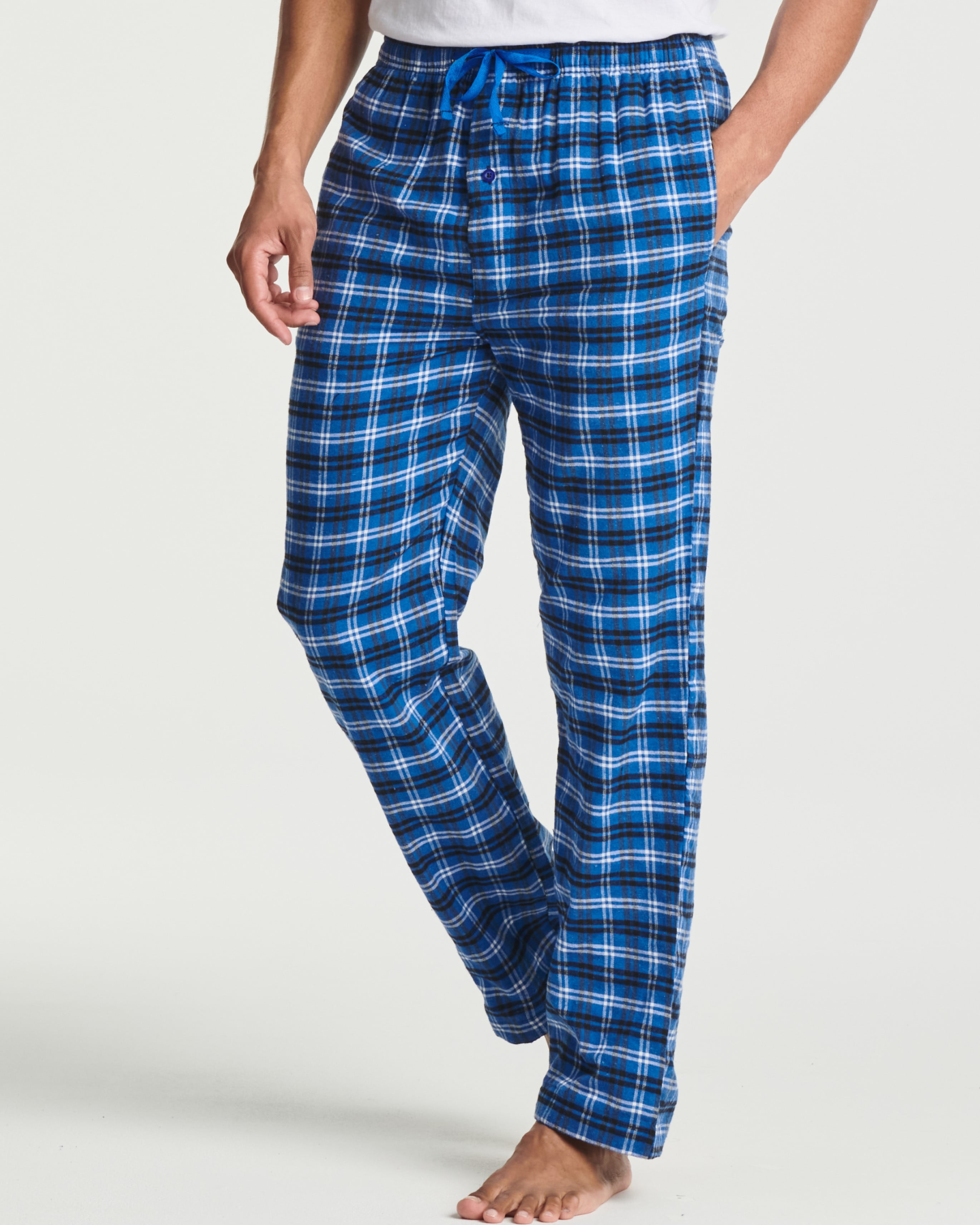 Real Essentials Mens Blue Red Plaid Pajama Pants Size XXXL - beyond exchange