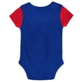 thumbnail image 3 of Newborn & Infant Royal/Red Buffalo Bills Little Champ Three-Piece Bodysuit Bib & Booties Set, 3 of 5