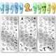thumbnail image 1 of 3 placas de estampado de uñas con dinosaurios, plantillas para uñas con diseño de dinosaurios, amor, sol y plantas, placas de acero inoxidable con imágenes., 1 of 7