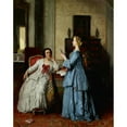 thumbnail image 2 of Jean Carolus 20x24 Gold Ornate Framed and Double Matted Museum Art Print Titled - The Letter (1862), 2 of 4