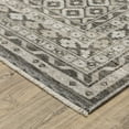 thumbnail image 5 of 5' X 8' Gray And Beige Diamond Area Rug With Fringe, 5 of 5