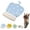 Blue Rabbit, variant on Winter Warming Cat Sleeping Bag, Self Warm Burrow Pet Bed for Cats & Dogs , Soft Self Warming Pet Hideway Sleeping Portable Handwoven Pets Bed for Cats & Small Dogs