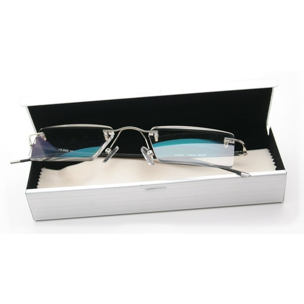 Vision World Vision World Eyewear Thin Rectangle Rimless Reading