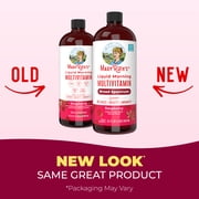 MaryRuth's Morning Multivitamin Liquid, Raspberry Flavor, Vegan, Non-GMO, Unisex, with Vitamins C and D, 1 Count, 32 fl oz